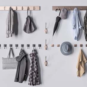 现代金属挂衣钩3D模型下载